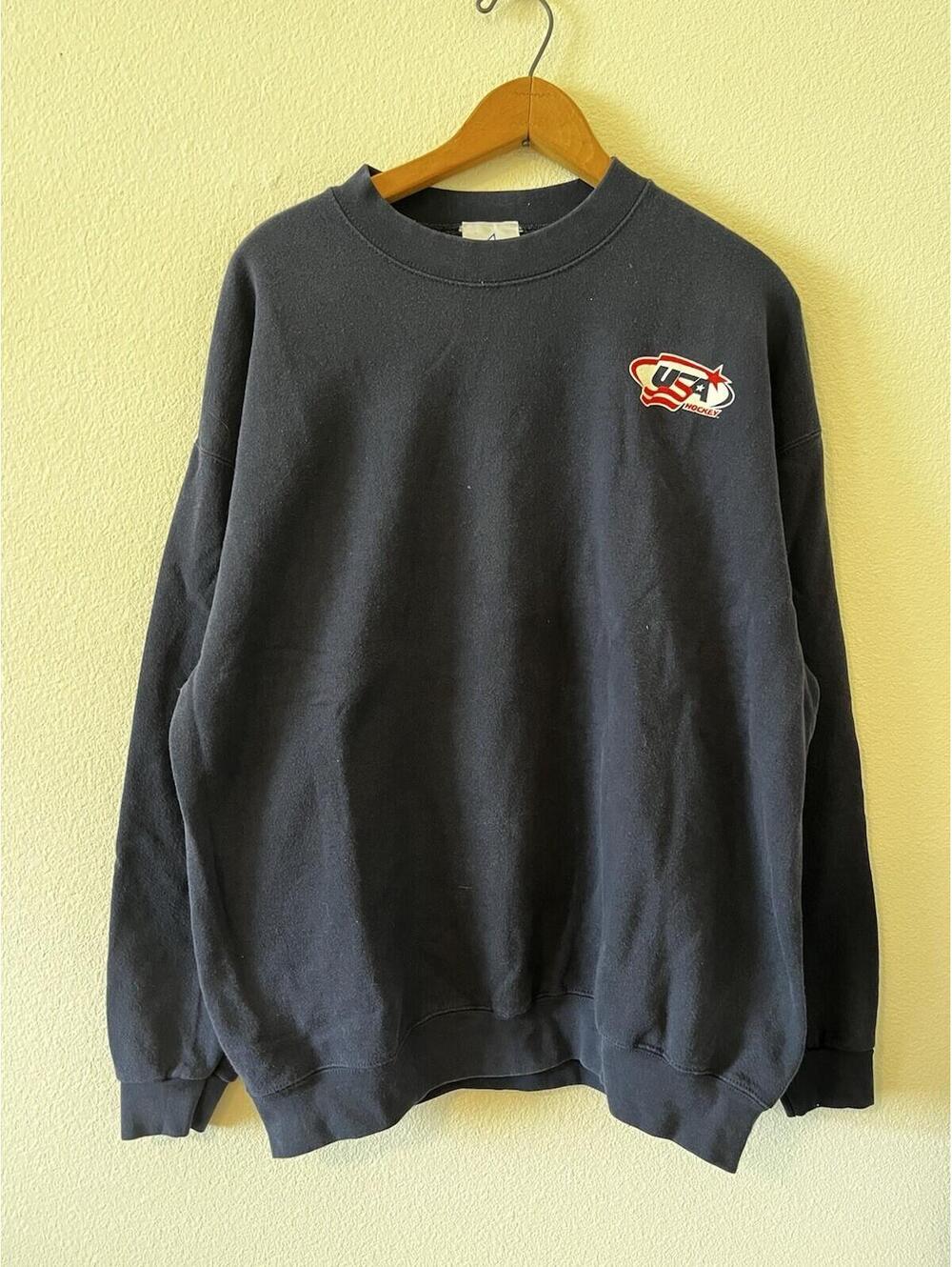 Vintage USA Hockey Navy Blue Crewneck Sweatshirt XL